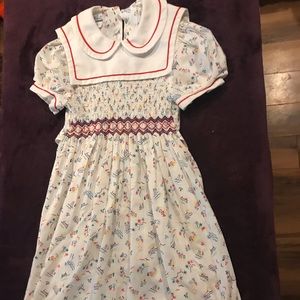 Girls size 7 smocked sailboat dress